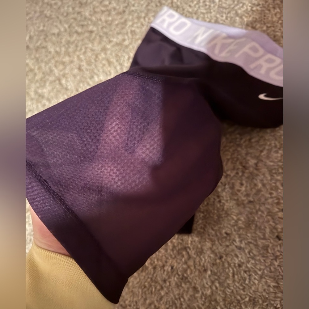 Purple Nike Pro Compression Shorts - Picture 2 of 4